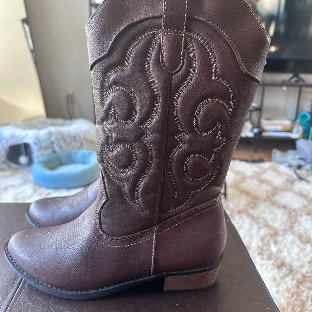 Cat & Jack Brown Western Cowgirl Boots